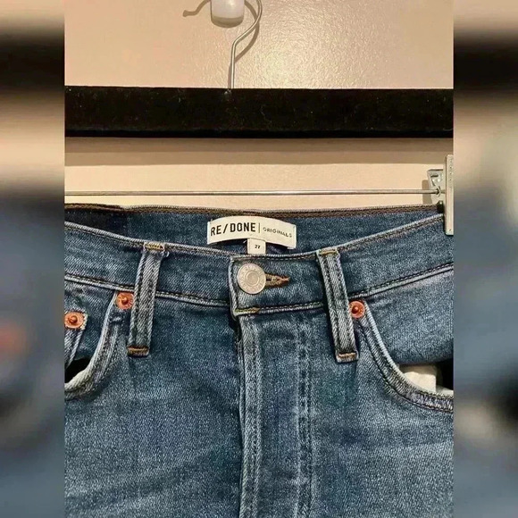 REDONE High Rise Ankle Crop Jeans - Picture 4 of 9